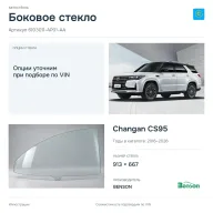 Боковое стекло и автомобиль Changan CS95 — коллаж