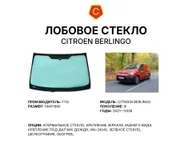 Лобовое стекло и автомобиль Citroen Berlingo — коллаж