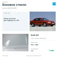 Боковое стекло и автомобиль Audi A4 — коллаж