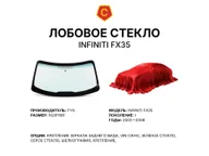 Лобовое стекло и автомобиль Infiniti FX35 — коллаж