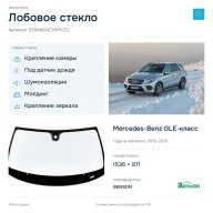 Лобовое стекло и автомобиль Mercedes-Benz GLE-класс — коллаж